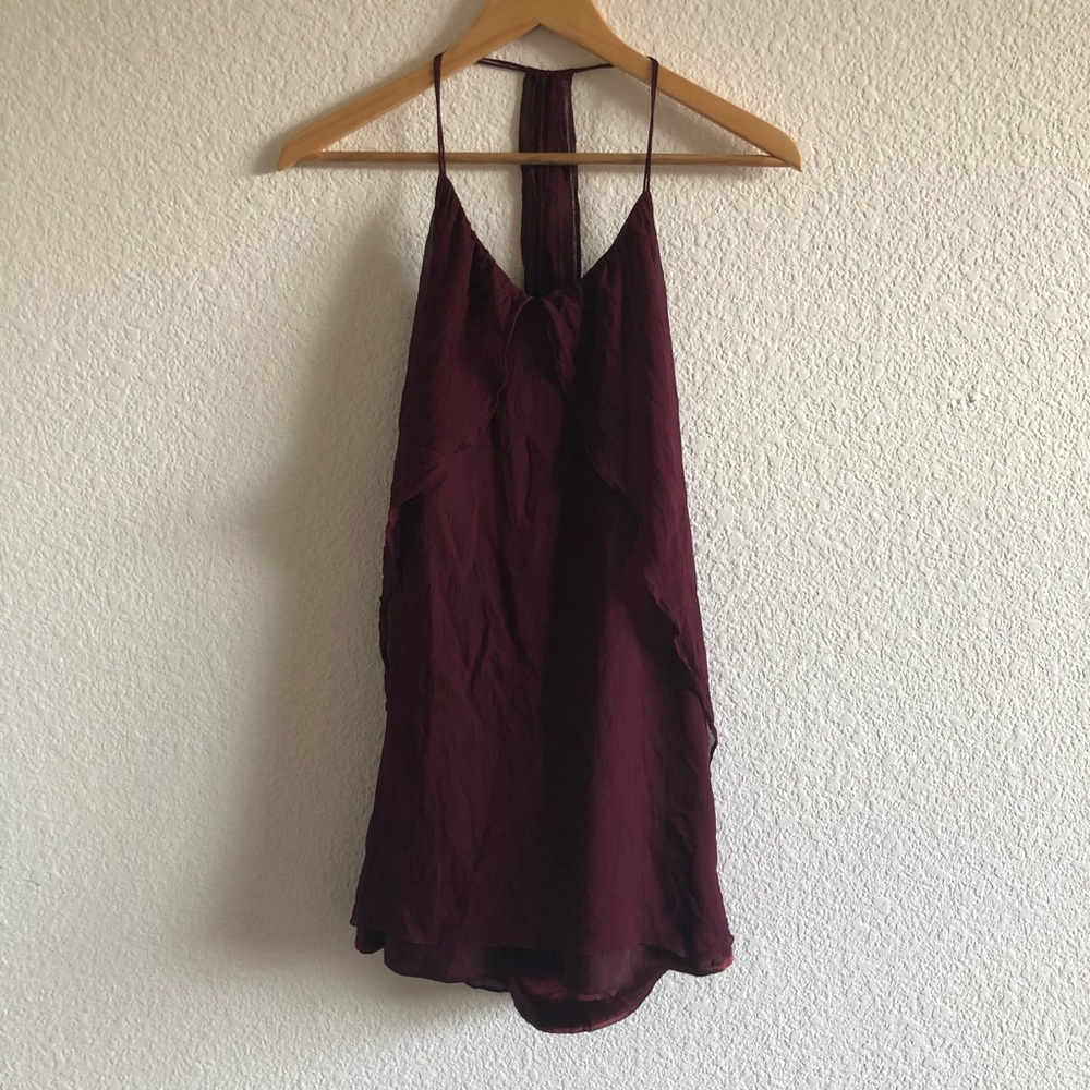 Wine red low back dress